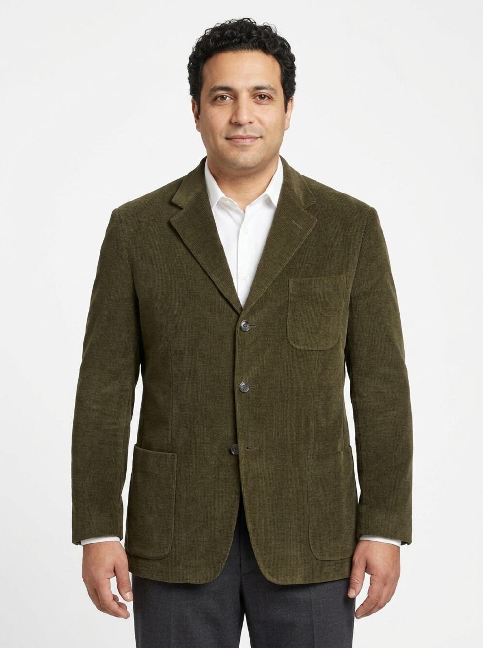 Ermenegildo Zegna Corduroy Collared Lined Jacket See Measurements